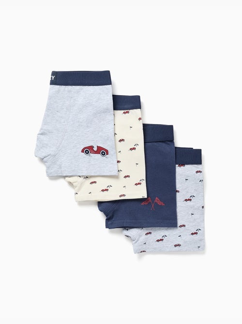 Lot de 4 boxers en coton avec imprimés voitures - Kiabi Lot de 4 boxers en coton avec imprimés voitures - Kiabi