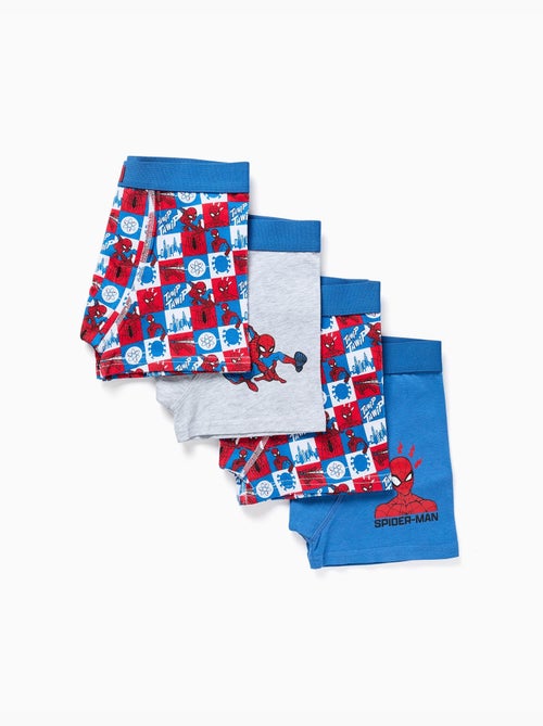 Lot de 4 boxers en coton avec motifs Spider-Man - Kiabi Lot de 4 boxers en coton avec motifs Spider-Man - Kiabi