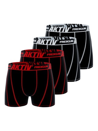 Lot de 4 boxers en coton homme Aktiv Freegun