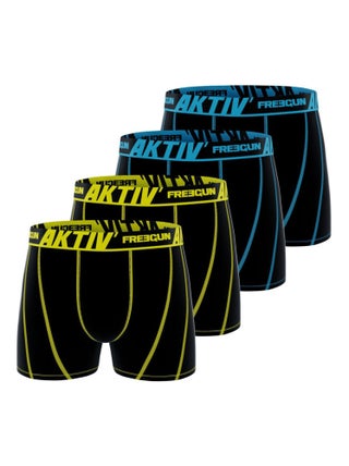 Lot de 4 boxers en coton homme Aktiv Freegun