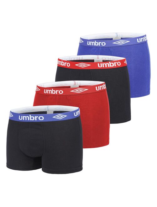 Lot de 4 boxers en coton homme Classic Umbro - Kiabi