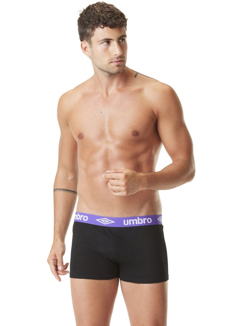 Lot de 4 boxers en coton homme Classic Umbro Noir - Kiabi
