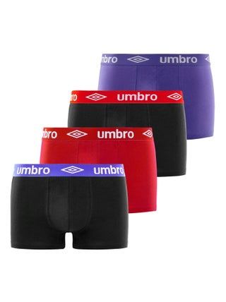 Lot de 4 boxers en coton homme Classic Umbro