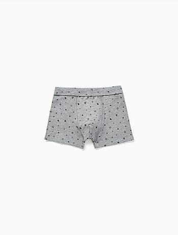 Lot de 4 boxers en coton unis/imprimés