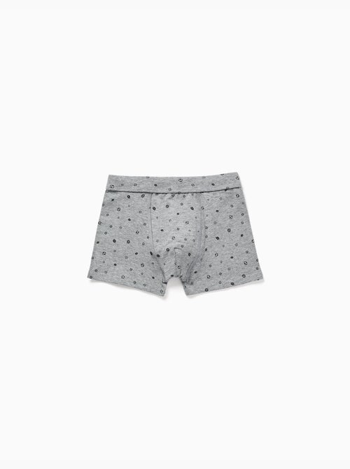 Lot de 4 boxers en coton unis/imprimés - Kiabi Lot de 4 boxers en coton unis/imprimés - Kiabi