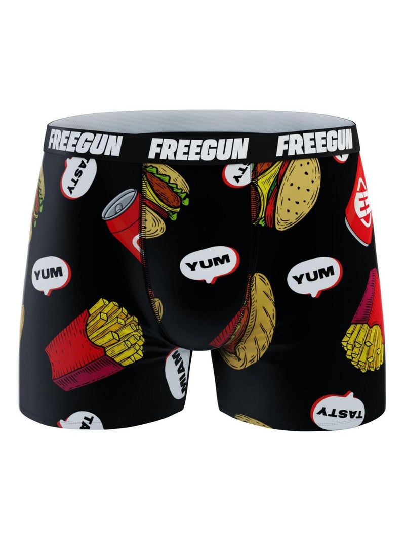 Lot de 4 boxers enfant Aop Fun Freegun Noir - Kiabi