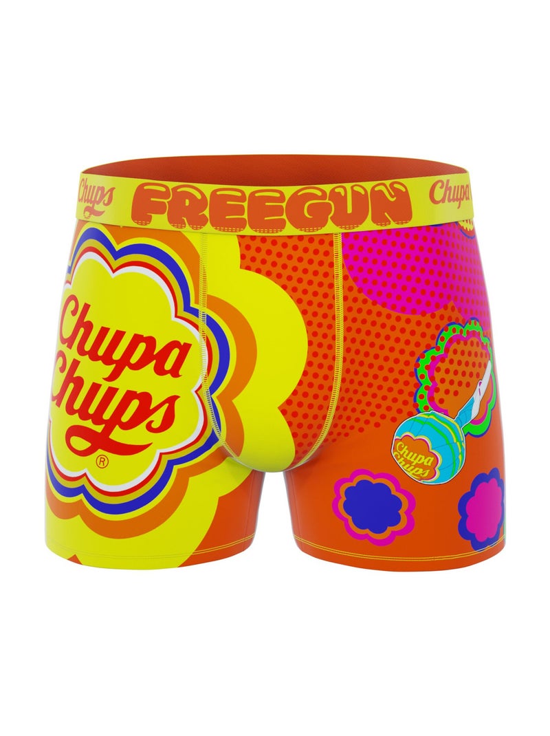 Lot de 4 boxers enfant Chupa Chups Freegun Bleu Orange clair - Kiabi