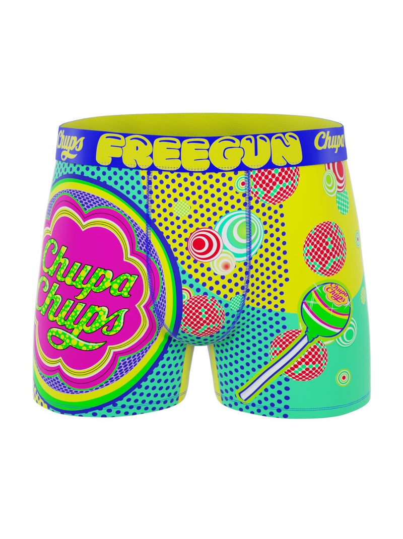 Lot de 4 boxers enfant Chupa Chups Freegun Bleu Orange clair - Kiabi