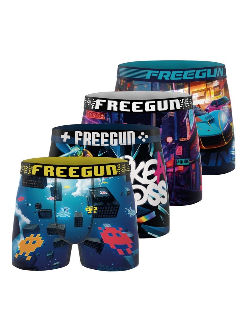Lot de boxers enfant Forever Gamer Freegun Bleu Violet