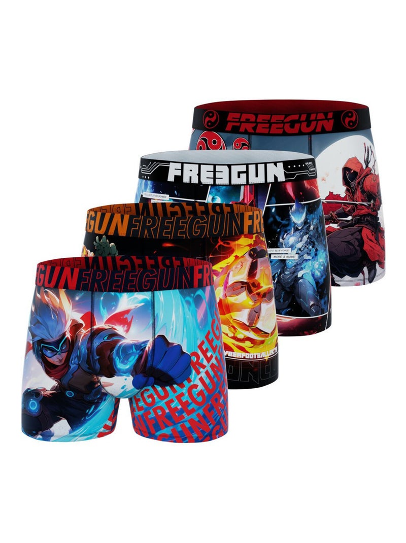 Lot de 4 boxers enfant Heroes Power Freegun Rouge - Kiabi