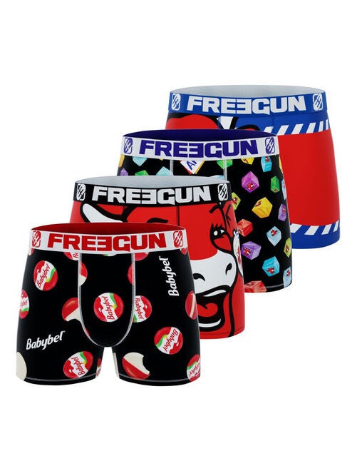 Lot de 4 boxers enfant La Vache Qui Rit Freegun - Kiabi