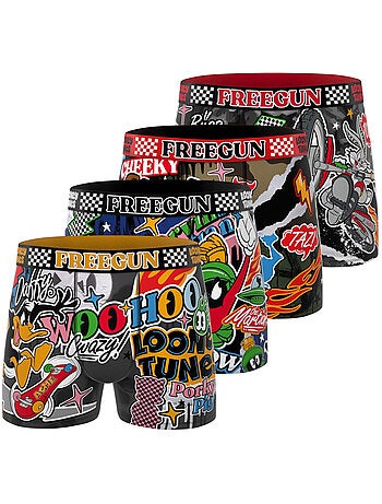 Lot de 4 boxers enfant Looney Tunes Freegun