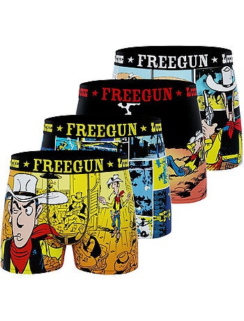 Lot de 4 boxers enfant Lucky Luke Freegun