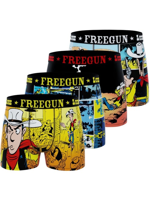 Lot de 4 boxers enfant Lucky Luke Freegun - Kiabi