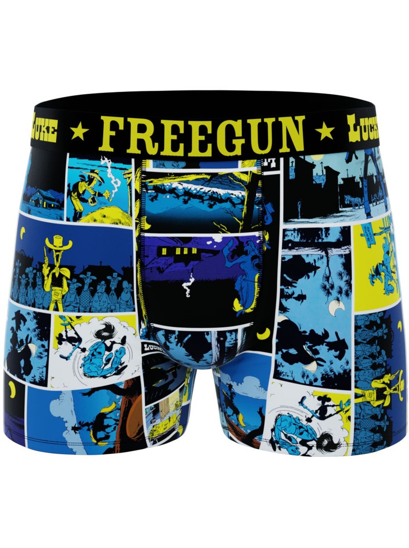 Lot de 4 boxers enfant Lucky Luke Freegun Jaune - Kiabi
