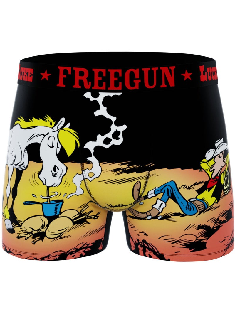 Lot de 4 boxers enfant Lucky Luke Freegun Jaune - Kiabi