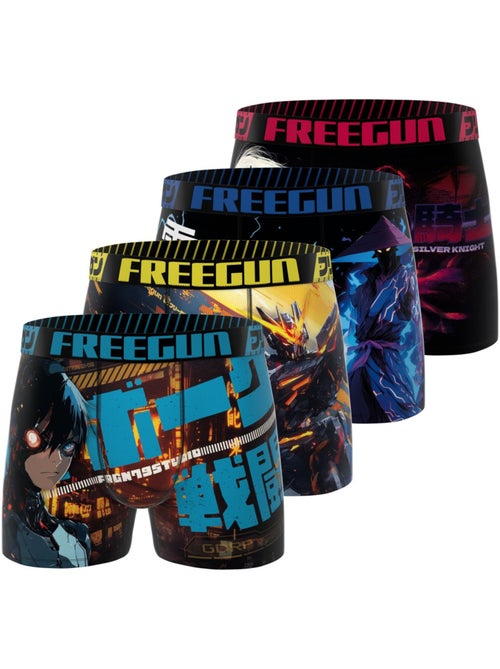 Lot de 4 boxers enfant Manga Gamer Freegun - Kiabi