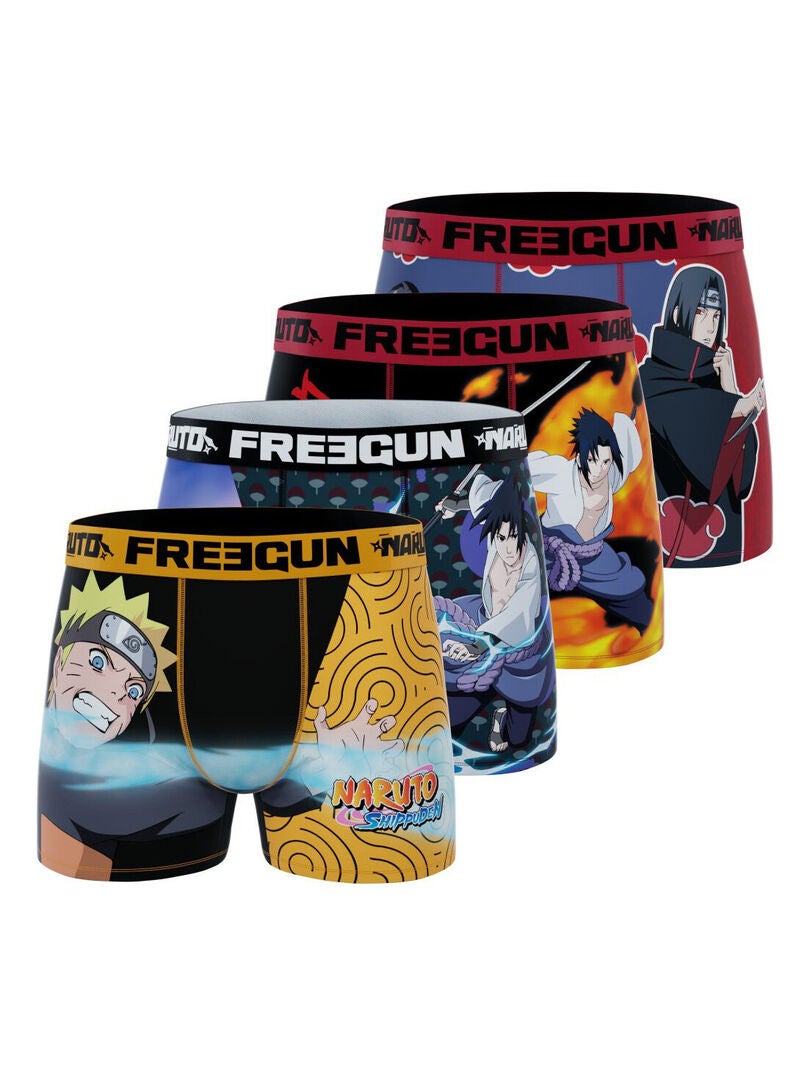 Lot de 4 boxers enfant Naruto Shippuden Freegun Orange - Kiabi