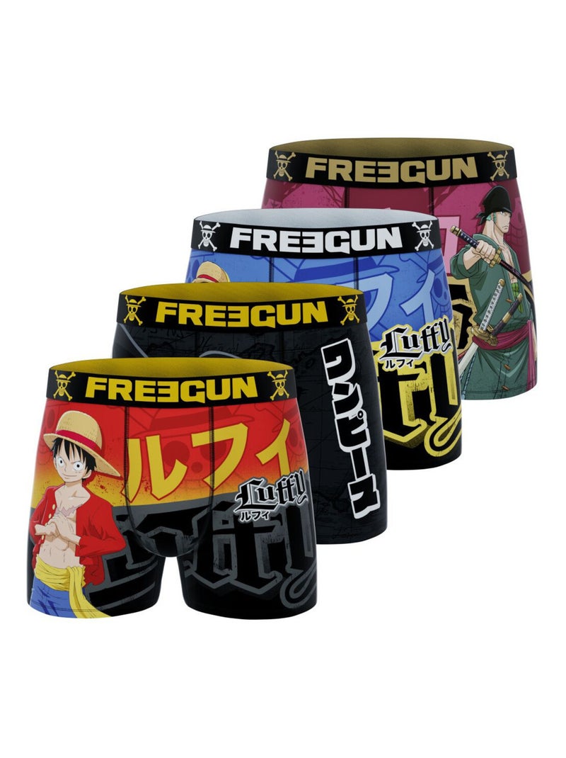 Lot de 4 boxers enfant One Piece Freegun Rouge - Kiabi
