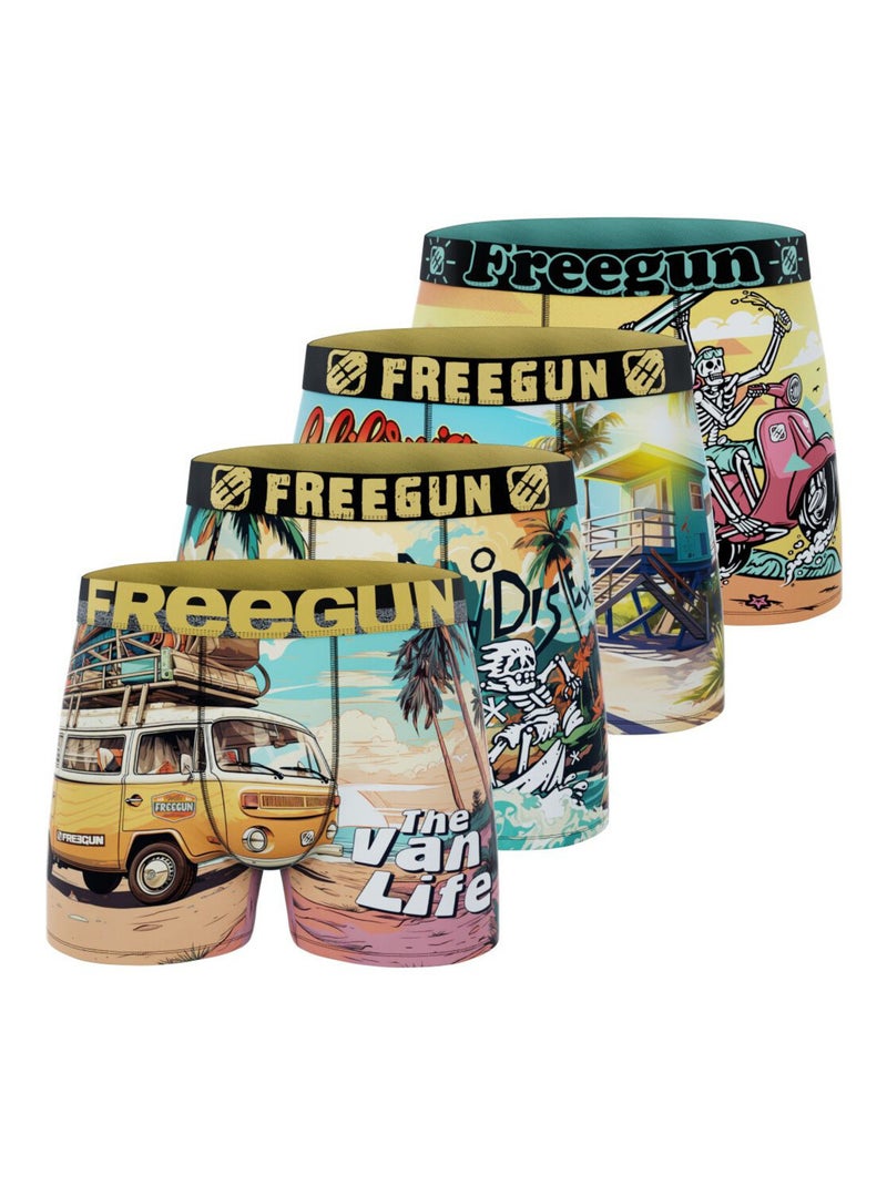 Lot de 4 boxers enfant Summer Land Freegun Multicolore - Kiabi