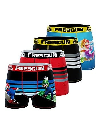 Lot de 4 boxers enfant Super Mario Bros Freegun