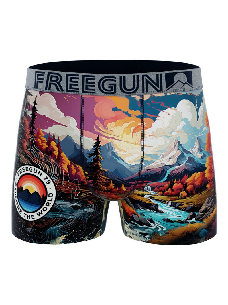Lot de 4 boxers enfant Vibrant  Freegun Orange - Kiabi