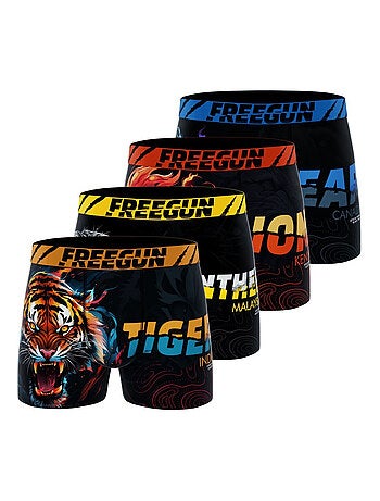Lot de 4 boxers enfant Wild Animals Freegun