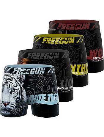 Lot de 4 boxers enfant Wild Life Freegun