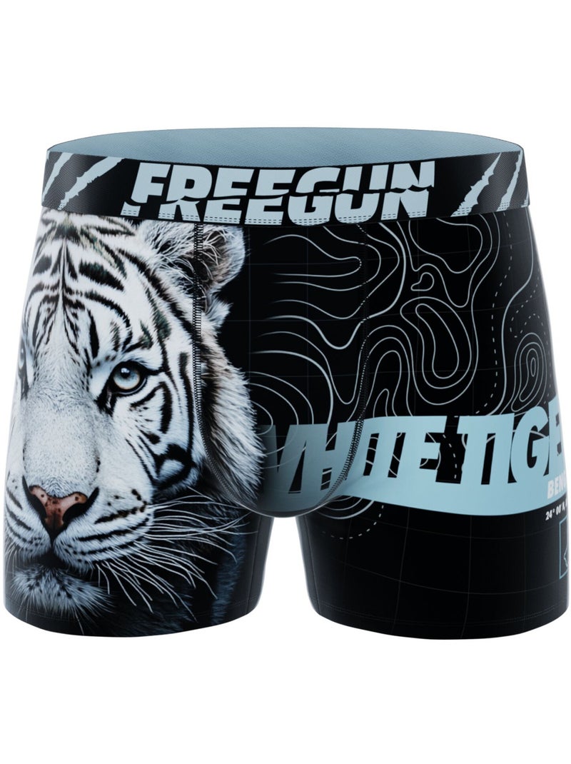Lot de 4 boxers enfant Wild Life Freegun Noir - Kiabi