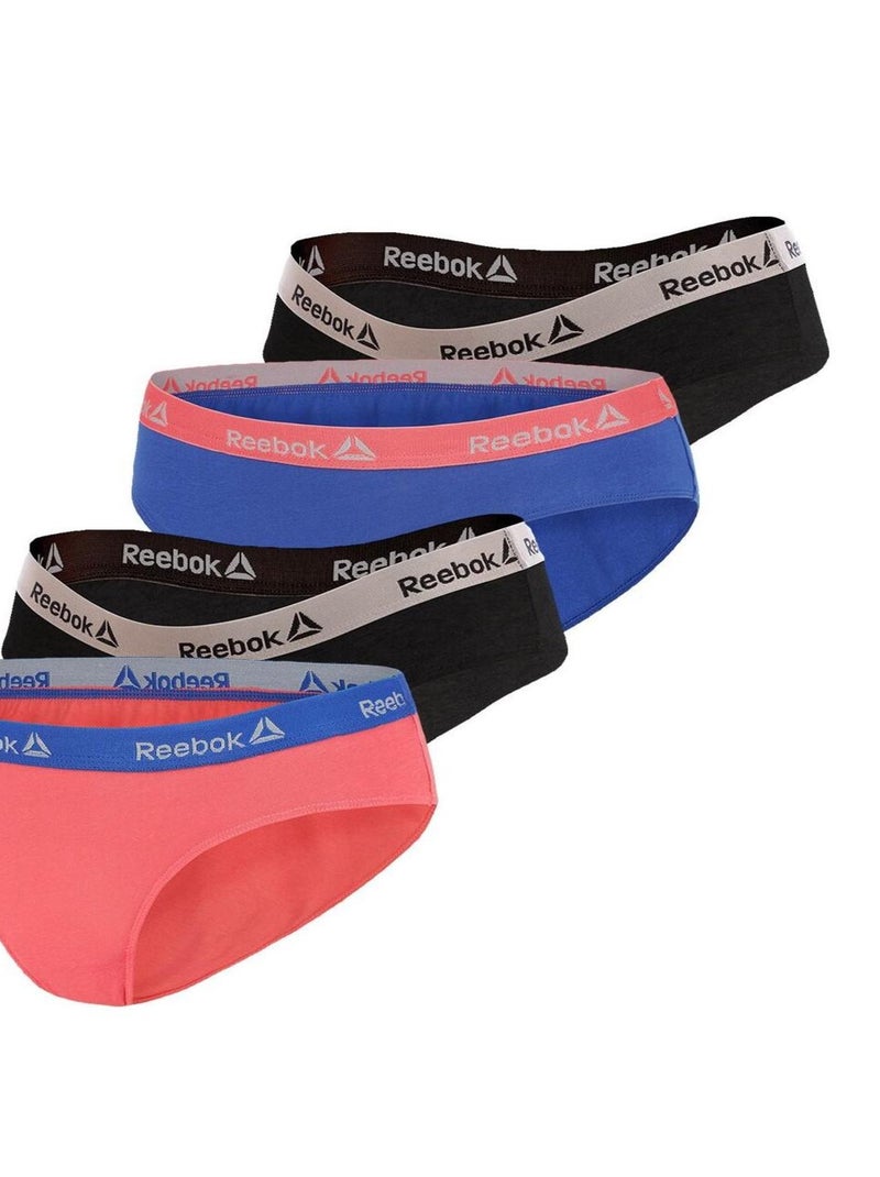 Lot De 4 Boxers Femme Reebook Multicolore Reebok Noir - Kiabi