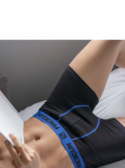 Lot de 4 Boxers garçon coton Bleu Freegun - Kiabi Lot de 4 Boxers garçon coton Bleu Freegun - Kiabi
