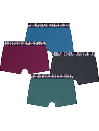 Lot de 4 Boxers garçon Coton Ecodim