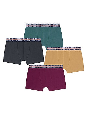 Lot de 4 Boxers garçon Coton Ecodim