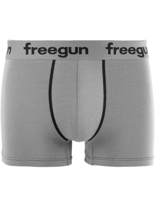 Lot de 4 Boxers garçon coton Gris Freegun - Kiabi