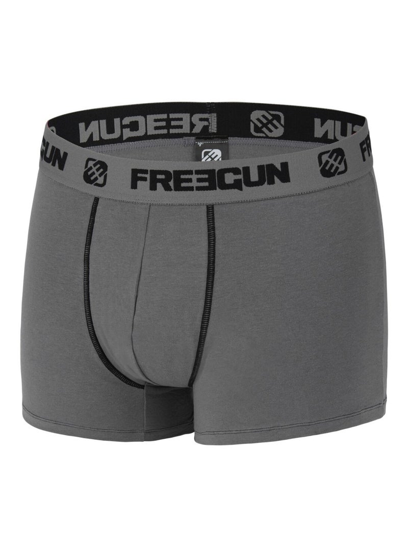 Lot de 4 Boxers garçon coton Gris Freegun Gris - Kiabi