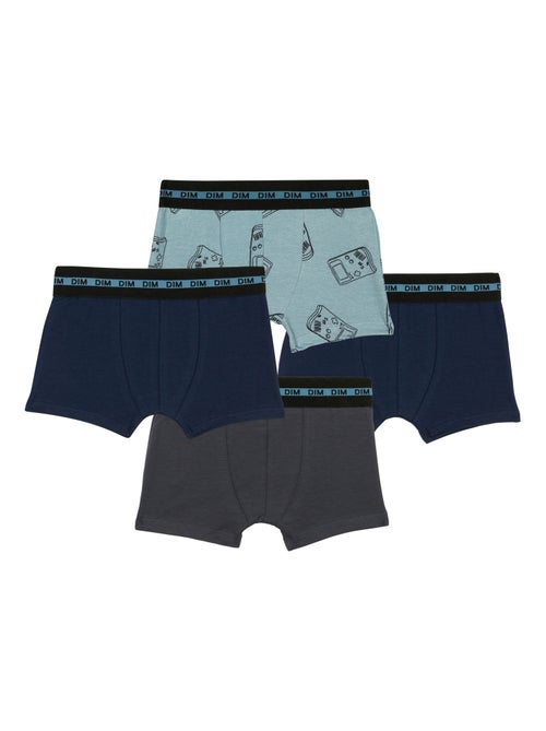 Lot de 4 boxers garçon coton stretch EcoDim - Kiabi