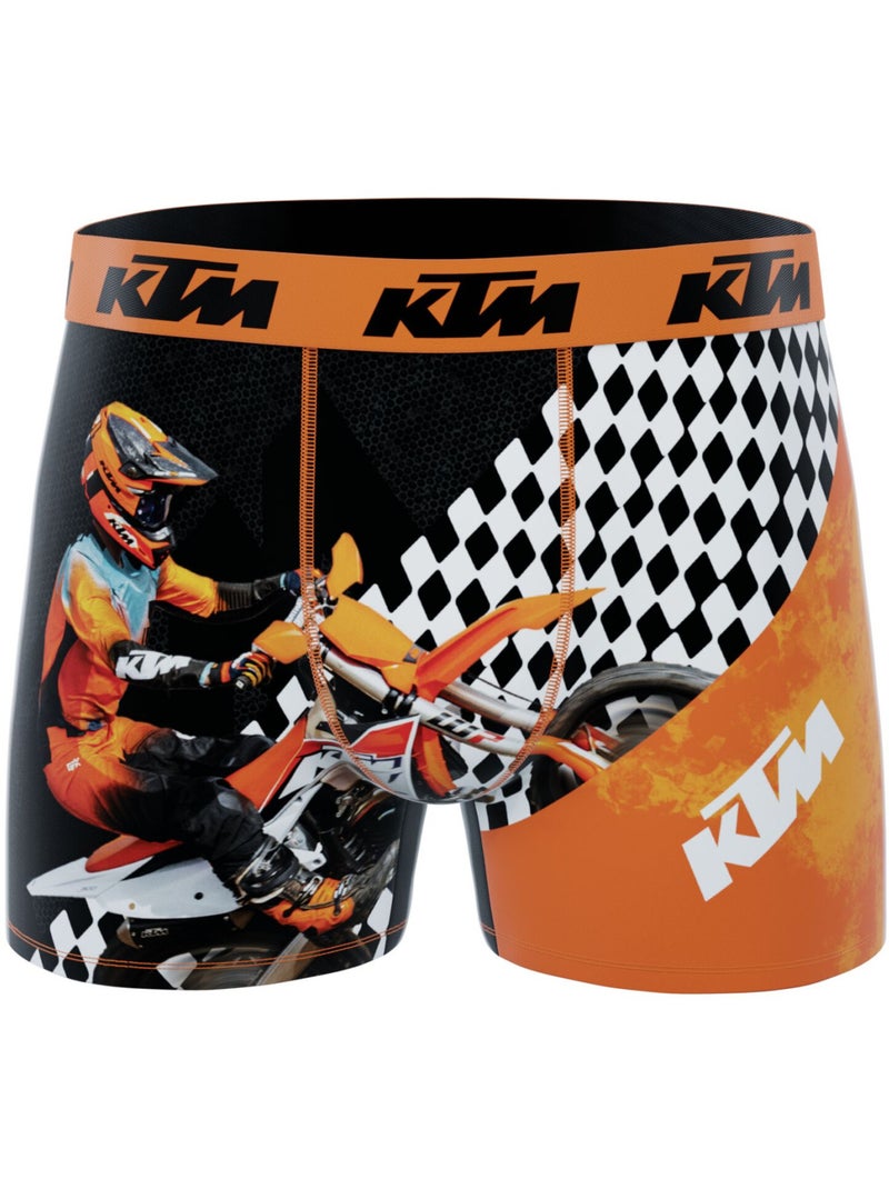 Lot de 4 boxers garçon Cross KTM Ktm Orange - Kiabi