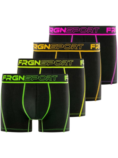 Lot de 4 boxers garçon Dynamic Soft Touch avec surpiqûres Mark Freegun - Kiabi