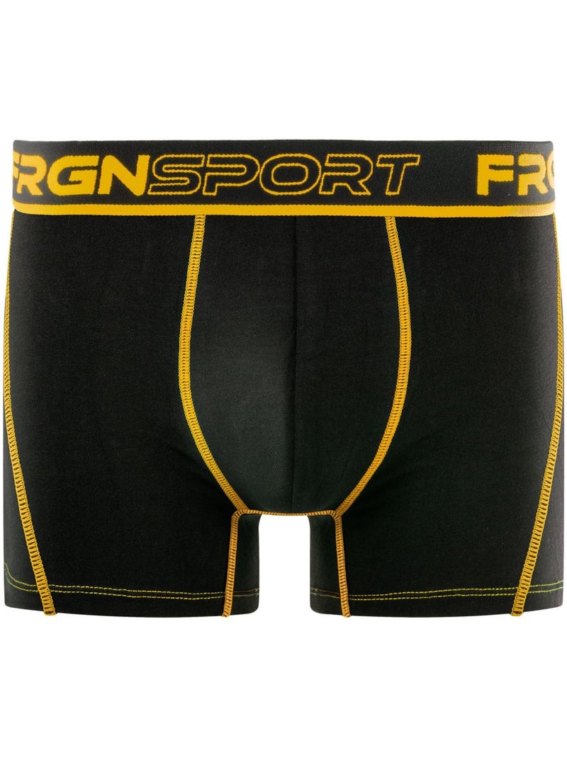 Lot de 4 boxers garçon Dynamic Soft Touch avec surpiqûres Mark Freegun Vert - Kiabi