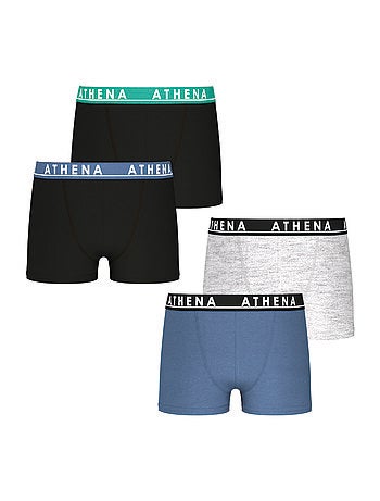 Lot de 4 boxers garçon Easy Color Athena