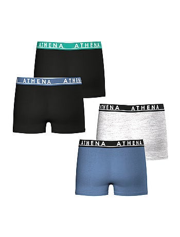 Lot de 4 boxers garçon Easy Color Athena