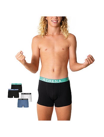 Lot de 4 boxers garçon Easy Color Athena
