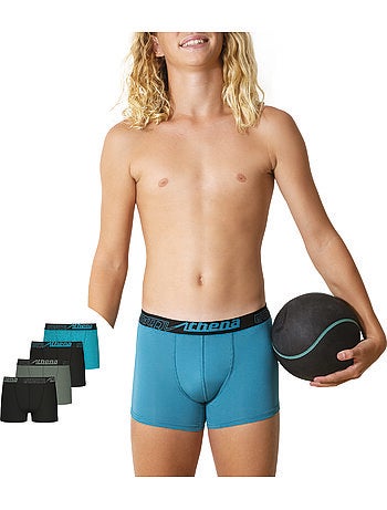Lot de 4 boxers garçon Ecopack Sport Athena