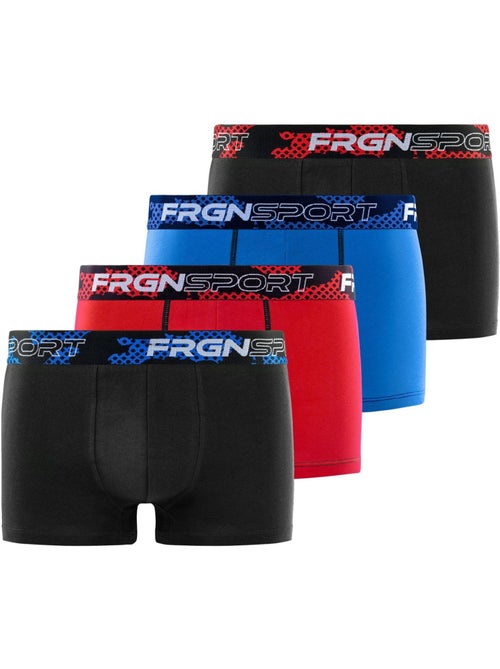 Lot de 4 boxers garçon en coton Dynamic Tom Freegun - Kiabi