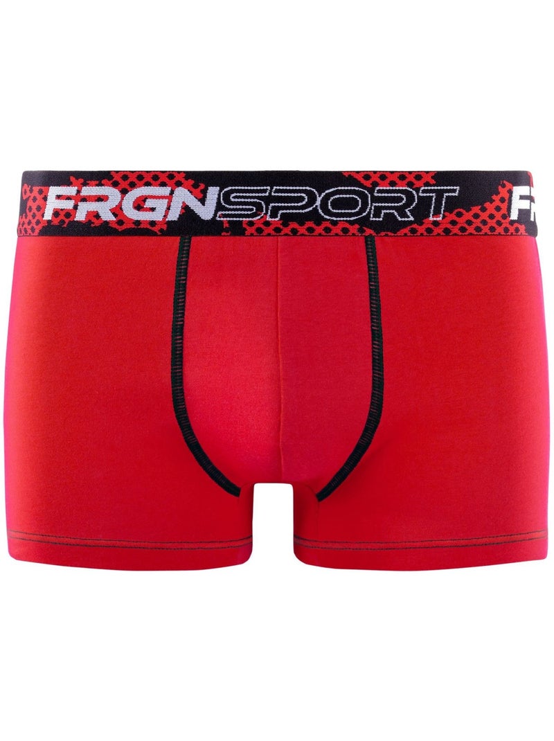 Lot de 4 boxers garçon en coton Dynamic Tom Freegun Rouge - Kiabi