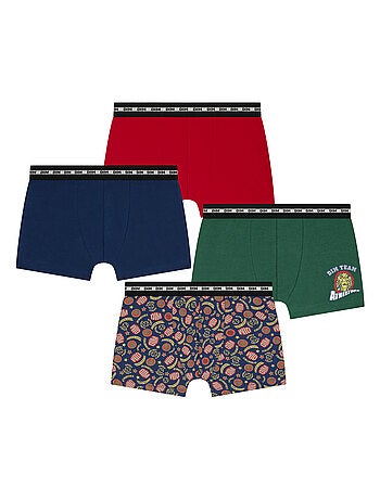 Lot de 4 boxers garçon Fashion Coton Stretch