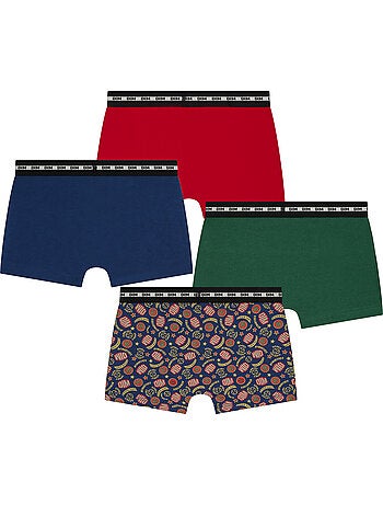 Lot de 4 boxers garçon Fashion Coton Stretch