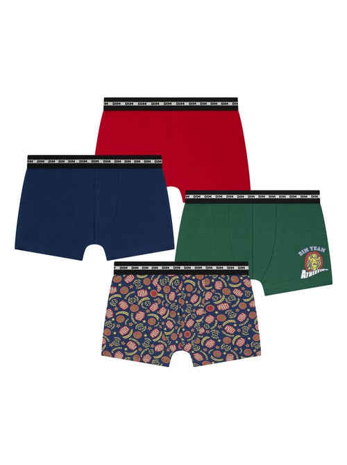 Lot de 4 boxers garçon Fashion Coton Stretch - Kiabi