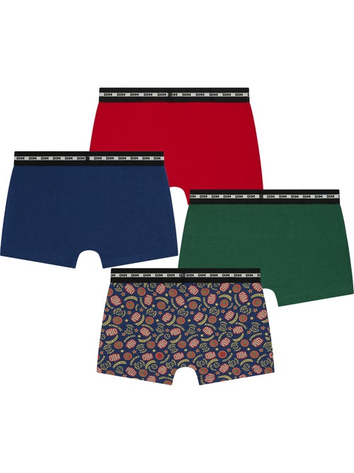 Lot de 4 boxers garçon Fashion Coton Stretch - Kiabi