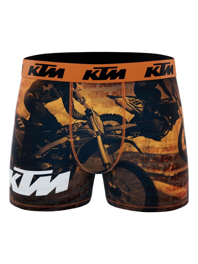 Lot de 5 Boxers coton homme KTM Ktm - Noir Orange clair - Kiabi